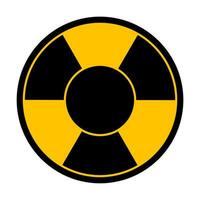 Nuclear vector icon Radiation hazard sign alert danger symbol. Web site page and mobile app design vector element