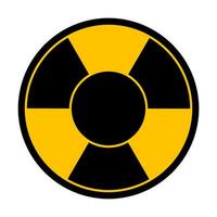 Nuclear vector icon Radiation hazard sign alert danger symbol. Web site page and mobile app design vector element