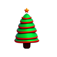 Natale 3d Natale albero con brillante ornamenti png