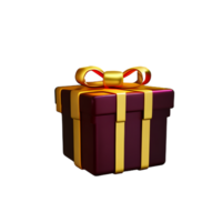 christmas 3d surprise present gift box icon illustration png