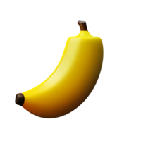 banaan 3d renderen icoon illustratie png