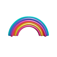 arc en ciel 3d icône illustration png