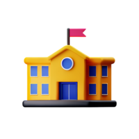 school 3d icon illustration png