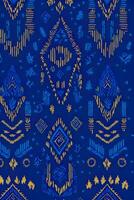 Vintage Tribal art seamless pattern background photo
