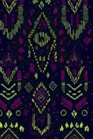 Vintage Tribal art seamless pattern background photo