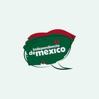 Viva mexico independencia día texto caja o bandera vector