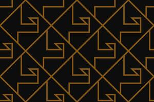 Abstract geometric pattern with lines, rhombuses A seamless vector background. Blue-black and gold texture