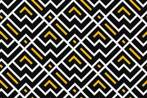 Abstract geometric pattern with lines, rhombuses A seamless vector background. Blue-black and gold texture