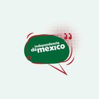 viva mexico independence day speech bubble vector