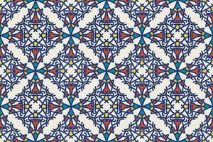 turco mezquita ventana vector sin costura modelo. Ramadán Mubarak musulmán antecedentes. tradicional Ramadán kareem mezquita modelo con oro cuadrícula mosaico. islámico ventana cuadrícula diseño de linterna formas losas.