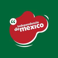 viva mexico independence day speech bubble vector