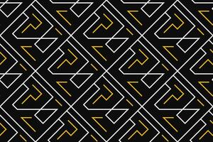 Abstract geometric pattern with lines, rhombuses A seamless vector background. Blue-black and gold texture