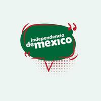 viva mexico independence day speech bubble vector