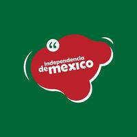 viva mexico independence day speech bubble vector