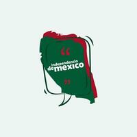 viva mexico independence day text box or banner vector