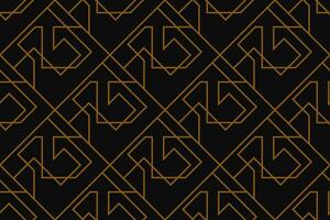 Abstract geometric pattern with lines, rhombuses A seamless vector background. Blue-black and gold texture