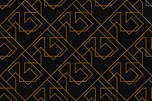 Abstract geometric pattern with lines, rhombuses A seamless vector background. Blue-black and gold texture