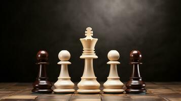 Chess Game use strategies to rules the board, Decision Making match, chess piece Isolated on Background, AI Generated photo