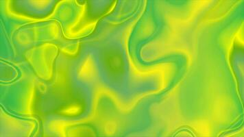 Green yellow liquid gradient abstract wavy motion background video
