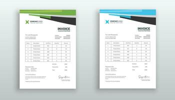 Creative modern invoice or quotation template for your business vector