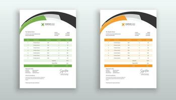 Creative modern invoice or quotation template for your business vector