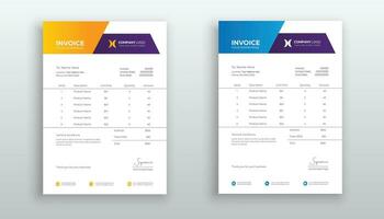 Creative modern invoice or quotation template for your business vector