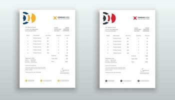 Creative modern invoice or quotation template for your business vector