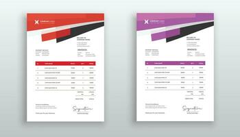 Creative modern invoice or quotation template for your business vector