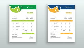 Creative modern invoice or quotation template for your business vector