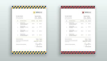 Creative modern invoice or quotation template for your business vector