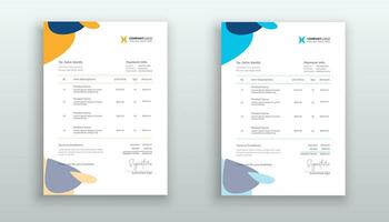 Creative modern invoice or quotation template for your business vector