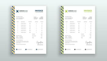 Creative modern invoice or quotation template for your business vector