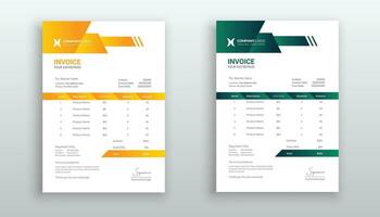 Creative modern invoice or quotation template for your business vector