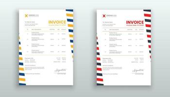 Creative modern invoice or quotation template for your business vector