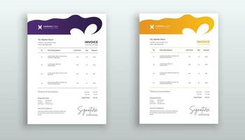 Creative modern invoice or quotation template for your business vector