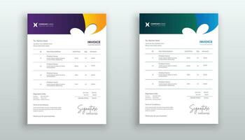 Creative modern invoice or quotation template for your business vector