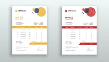 Creative modern invoice or quotation template for your business vector