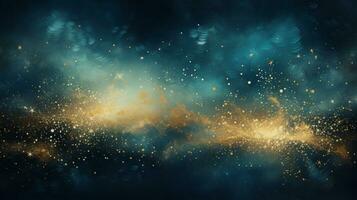 Abstract colorful glittering effect defocused design on dark background, shiny elegance fantasy bright color contrast with black concept, AI Generative photo