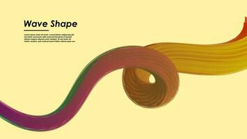 Wavy shape with gradient colors. Vector illustration