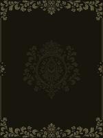 Flourishes calligraphic vintage ornamental background. Ornate page with swirls and vignettes elements. Frame design template. luxury invitation vector