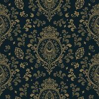 Seamless pattern, background In baroque, rococo, victorian, renaissance style vector