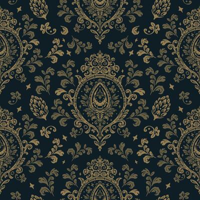 Seamless pattern, background In baroque, rococo, victorian, renaissance style