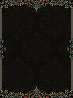 abstract floral luxury ornamental pattern with luxury damask flower ornament texture on black. vector