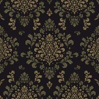 damask pattern with flowers and vintage tapestry motifs, perfect for fabrics and decoration vector