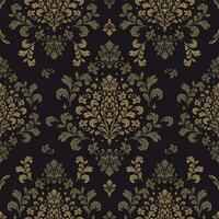 damask pattern with flowers and vintage tapestry motifs, perfect for fabrics and decoration vector