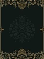 Flourishes calligraphic vintage ornamental background. Ornate page with swirls and vignettes elements. Frame design template. luxury invitation vector