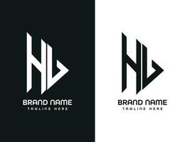 logotipo de la letra hb vector