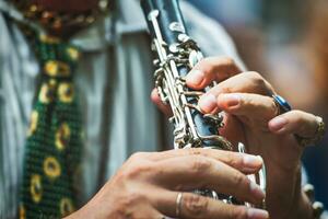 Detail of a clarinetist photo