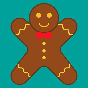 vector Navidad y nuevo año símbolo icono. regalo, pino, pelota, Papa Noel, vela, pan de jengibre hombre, dulce, campana, muérdago guirnalda y tal cosas. alegre Navidad. vector ilustración Galleta hombre.