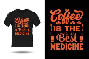 café es el mejor medicina camiseta diseño 02 vector